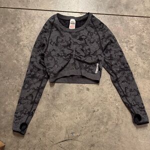 Gymshark Black and Gray Crop Top